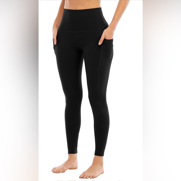 YEZII Pants - YEZII Fleece Lined Leggings with Pockets for Women,High Waisted black XL NWT